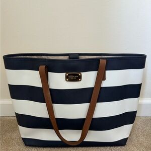 Michael Kors Nautical striped Navy/white tote bag